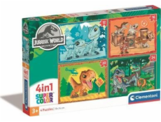 Clementoni - Puzzle 4v1 Jurský svět (12+16+20+24 dílků)