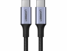 UGREEN Kabel US316 70428 USB-C - USB-C PD QC FCP 100W 5A 480Mb/s 1,5 m - šedý