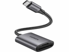 UGREEN Čtečka karet SD/TF Ugreen CM401 USB C 5 Gb/s – šedá