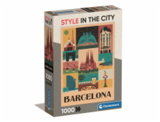 Clementoni - Puzzle 1000 Style in the city Barcelona Compact box