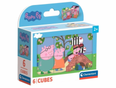 Clementoni - Obrázkové kostky - Prasátko Peppa 6 kostek