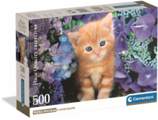 Clementoni - Puzzle 500 Zrzavá kočka