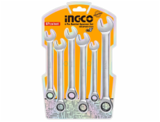 Ingco HKSPAR1062 Klíč oboustranný očkoplochý a plochý, sada 6ks, CrV