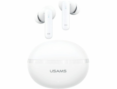USAMS TWS E02 ANC+ENC bílá bluetooth sluchátka