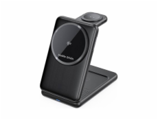 Mobile Origin 3in1 Foldable Qi2 Charger PW8 - Black
