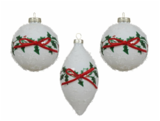 Vánoční hračka na stromeček, 8 cm, sklo