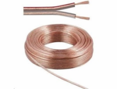 PremiumCord Kabely na propojení reprosoustav 100% CU měď 2x 0,75mm 10m