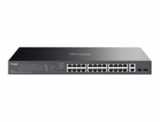 TP-Link Omada ES228GP V1 - Přepínač - řízený - 26 x 10/100/1000 (PoE+) + 2 x gigabitů SFP - Lze montovat do rozvaděče, desktop - PoE+ (250 W)