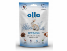 OLLO Air Dried Training Rabbit Cubes - pamlsek pro psa - 80g