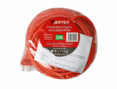 VERTEX Svinovací prodlužovací kabel 20 m, PZO20M2x1,0 mm