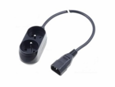 Prodlužovací přívod 2x230V pro UPS (IEC320-C14), 30cm