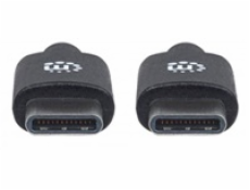 MANHATTAN kabel Hi-Speed USB-C, Type-C Male to Type-C Male, 3m, černý