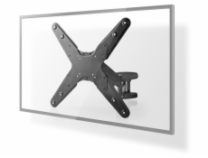 NEDIS nástěnný TV držák/ 23 - 55 / nosnost 30 kg/ otočný 0 - 180°/ vzdálenost od stěny 61 mm/ vertikální/ ocel/ černý