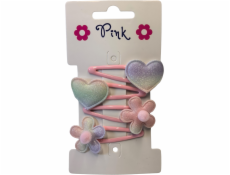 Sponky do vlasů 4ks - Kytka a Srdce