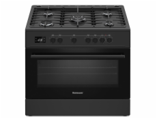 Ravanson Plynový a elektrický sporák KWGE-K90 Cheff Modern Black (černý)