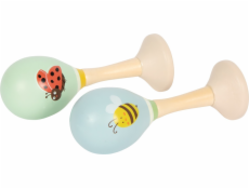 small foot Dřevěné rumbakoule Včelka a Beruška sada 2 ks