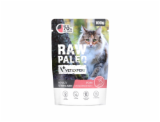 VetExpert Raw Paleo Adult Sterilised Pork - mokré krmivo pro kočky - 100g