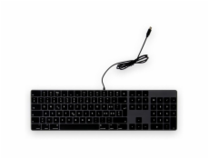LMP Numerická klávesnice s USB-C portem KB-1843, 106 kláves, port USB-C, hliník, rozložení s britskou angličtinou (UK EN), macOS, vesmírně šedá