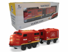 BABU vláčky - Elektrický vláček červený - set 2 ks