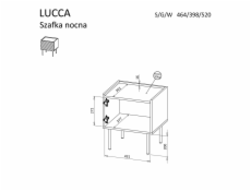 Cama LUCCA 490355 noční stolek Bílá