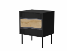 Cama INSERTO 400241 noční stolek Černá, Dub