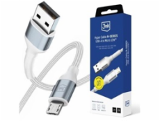 3mk Hyper Cable N-SERIES A to Micro 1m 5V/2.4A 12W White / Black