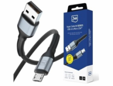 3mk Hyper Cable N-SERIES A to Micro 1m 5V/2.4A 12W White / Black