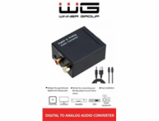 WG - Převodník digitálního signálu na analog - RCA L/R 3,5 mm, black
