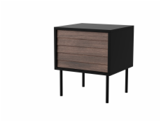 Noční stolek 2 ks CORTINA 45x40x51 černý/ořech