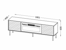 Cama CORTINA 5903815011108 televizní stolek/nábytek k multimediálnímu vybavení