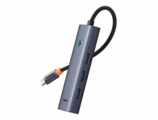 Rozbočovač 5v1 Baseus UltraJoy 5-Port (4xUSB 3.0, PD) šedý