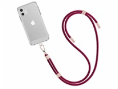 WG - Crossbody lace strap/transparent/burgundy