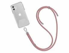 WG - Crossbody lace strap / transparent / soft pink