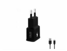 WG - Síťová nabíječka 1x USB-A, Quick Charge 3.0, 5V-9V-12V + kabel USB-A na Micro USB, black