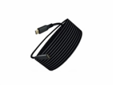 WG - Prodlužovací kabel USB-C (male) na USB-C (female), 2 metry, nylonový oplet, černá