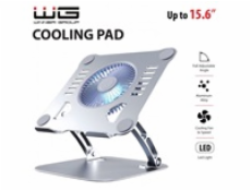 WG - Chladící podložka pro notebook, 15,6 , stříbrná