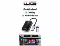 WG - Adaptér pro bezdrátové Apple CarPlay nebo Android Auto, černá
