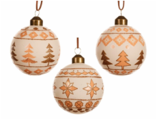 Vánoční hračka na stromeček, 8 cm, sklo