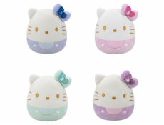 Plyšová hračka Squishmallows Hello Kitty s reliéfními mašličkami