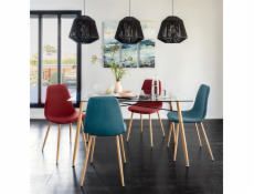 Jídelní židle Atmosphera Roka modro/bílohnědá, 51x44x85,5 cm