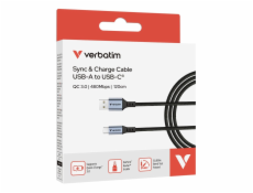 Verbatim USB-A->C kabel Sync & Charge 18W černý