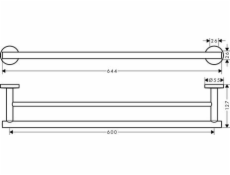 Hansgrohe Univerzální dvojitý držák na ručníky Logis E