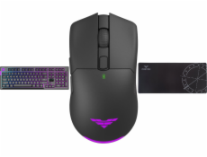 PREYON Klávesnice žlutá klávesnice PREYON SILENT CLAW + bezdrátová myš PREYON Owl + podložka pod myš PREYON Falcon Speed XL