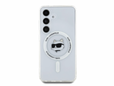 Karl Lagerfeld Pouzdro pro SAMSUNG S25 KLHMS25SHLSCHH (Magnetická kovová hlava Choupette IML) bílé