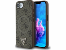 Guess Pouzdro 4G Ring Triangle Logo MagSafe pro iPhone 16e hnědé