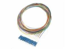 Pigtail SM 9/125, OS2, konektor LC, LS0H, 1m - sada 12 ks