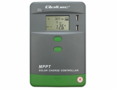 Qoltec MPPT solární regulátor nabíjení s teplotním senzorem 30A | 12V/24V | LCD | 2xUSB | Bluetooth | APLIKACE | GEL | LiFePO4