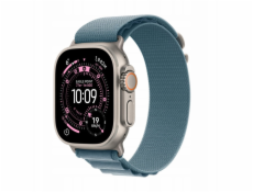 Apple Hodinky Ultra 3 GPS + Cellular 49mm pouzdro z přírodního titanu, světle modrý alpský řemínek – velikost L