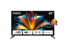 CHiQ U43QST TV 43 , UHD, QLED, ultratenká, Google TV, DLG 120 Hz, Dolby Audio, Frameless, metalická