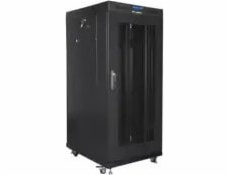 Lanberg 19palcová stojatá racková skříň 32U 600x1000 s perforovanými dveřmi, LCD, černá (ploché balení)